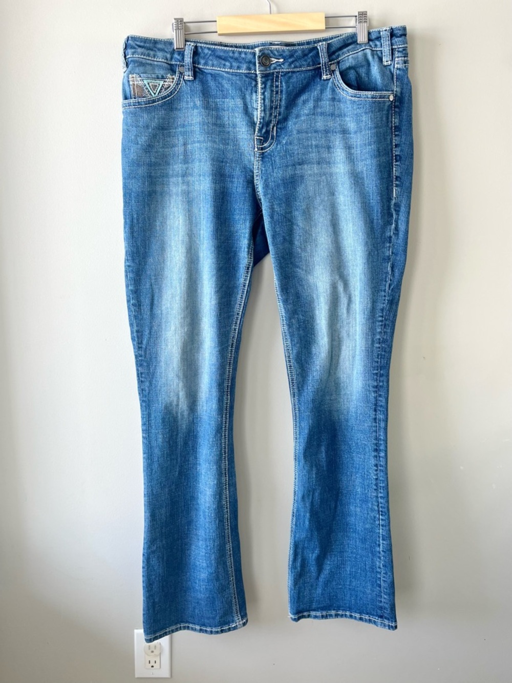 Rock & Roll Denim Women's Mid-Rise Bootcut Jeans W34/L36 -Calgary Stampede Rodeo